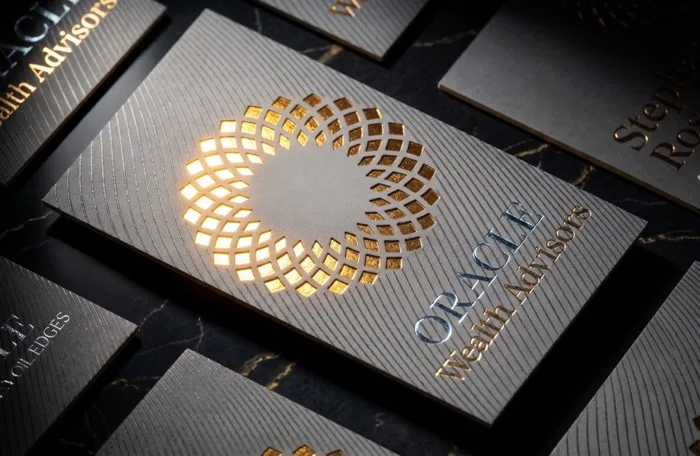 Cream cotton cards with a gold foil "Ethnic Cuisines" logo — delivered for this slot, but the card's own spec panel reads Cotton 45pt, not Silk.