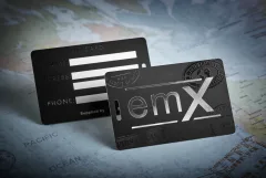A durable plastic card with a glossy finish.