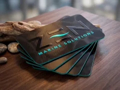 A suede-finish card with a velvety matte texture.